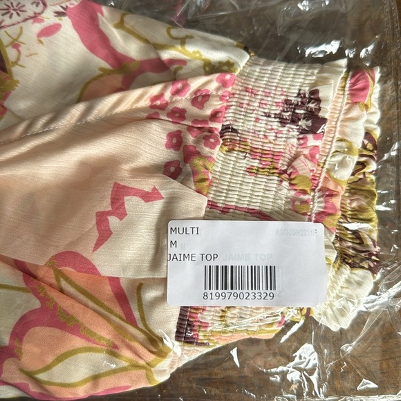 Floral Crop Tank Size Medium - Picture 4 of 4